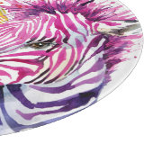 Regenboog zebra, waterverf wilde illustratie. snijplank (Hoek)