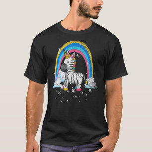 Regenboog Zebracorn Afrika Animal Fantasy Zebra Un T-shirt