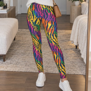 Regenboog Zebraprint Leggings