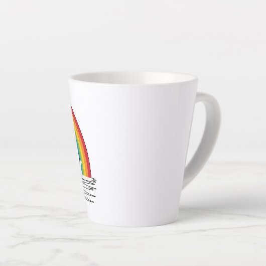 regenboog Zee monster Latte Mok (Rechterhoek)
