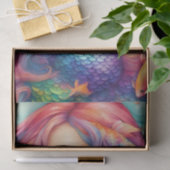 Regenboog Zeeen: Zeemeermin in Pastel Ocean Decoup Tissuepapier (Geschenk)