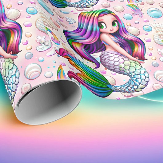 Regenboog Zeemeermin Cadeaupapier
