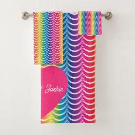 Regenboog Zeemeermin Pride Hart Bad Handdoek