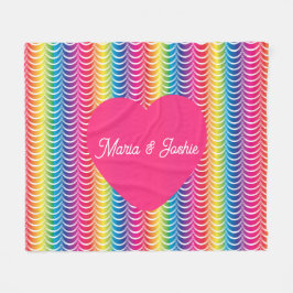 Regenboog Zeemeermin Pride Hart Fleece Deken