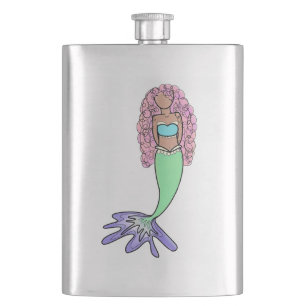 regenboog zeemeermin roze blauw paars groen zwart flacon