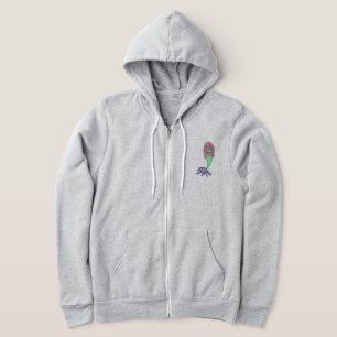 regenboog zeemeermin roze blauw paars groen zwart hoodie