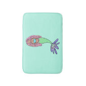 regenboog zeemeermin roze blauw paarse groen zwart badmat (Voorkant Verticaal)