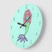 regenboog zeemeermin roze blauw paarse groen zwart grote klok (Hoek)