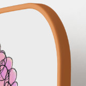 regenboog zeemeermin roze blauw paarse groen zwart pickleball paddle (Links Detail)