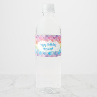 Regenboog Zeemeermin Waterfles Labels Etiket