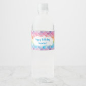 Regenboog Zeemeermin Waterfles Labels Waterfles Etiket (Voorkant)