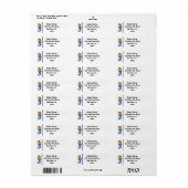 Regenboog Zeepaardje Retouradres Etiket (Full Sheet)