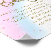 Regenboog zeg niet dat Baby Baby shower game is Poster (Hoek)