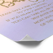 Regenboog zeg niet dat Baby Baby shower game is Poster (Hoek)