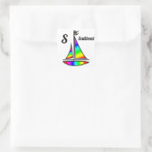 Regenboog Zeilboot Stickers (Tas)