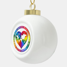 Regenboog Ziel Cirkel Keramische Bal Ornament
