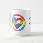 Regenboog Ziel Cirkel Koffiemok (Voorkant links)