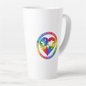 Regenboog Ziel Cirkel Latte Mok (Rechterhoek)