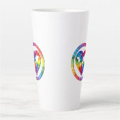 Regenboog Ziel Cirkel Latte Mok (Voorkant)