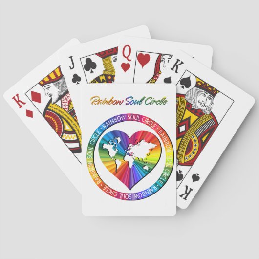 Regenboog Ziel Cirkel Pokerkaarten (Achterkant)