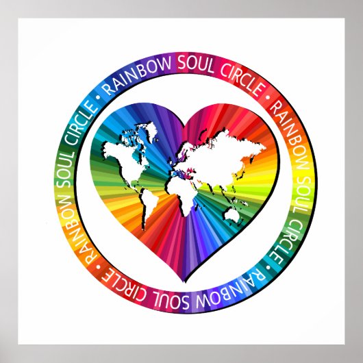 Regenboog Ziel Cirkel Poster (Voorkant)