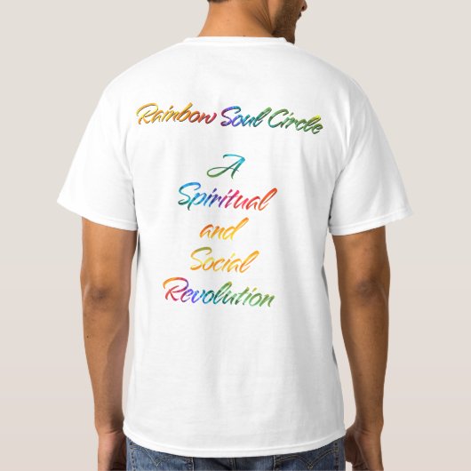Regenboog Ziel Cirkel T-shirt (Achterkant)