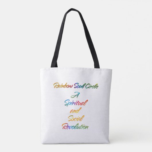 Regenboog Ziel Cirkel Tote Bag (Achterkant)