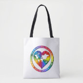 Regenboog Ziel Cirkel Tote Bag (Voorkant)