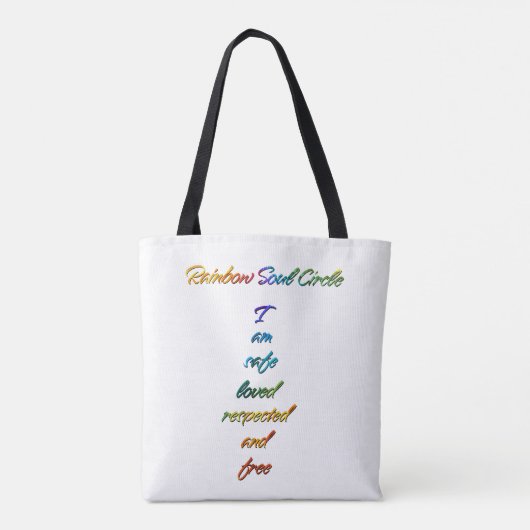 Regenboog Ziel Cirkel Tote Bag (Achterkant)