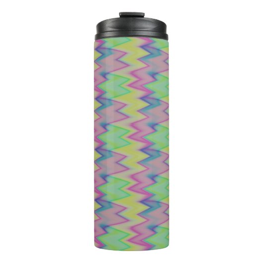 Regenboog Zigzags   Thermosbeker (Voorkant)