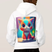 Regenboog Zittende Kitten Cartoon Kunst-68677 (Achterkant)