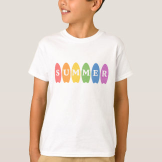 Regenboog Zomer Surfplank Kids T-Shirt