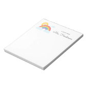 Regenboog Zonneschijn Leraar Notitieblok (Linkerzijde)