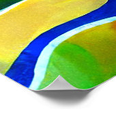 Regenboog Zonneuitbarsting Landschap Poster (Hoek)