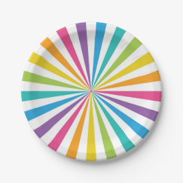 Regenboog Zonneuitbarsting Papieren Bordje