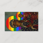 Regenboog Zwarte Madonna Heilige Kaart Visitekaartje (Voorkant)
