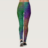 Regenboog & Zwarte Medaillon Leggings (Achterkant)