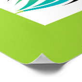 Regenboog, zwarte pauw en kersenbloesems poster (Hoek)