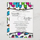 Regenboogaardvlinder Reheasal Dinner Invite Kaart (Voorkant / Achterkant)