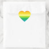 regenboogachtergrondkleur hart sticker (Tas)