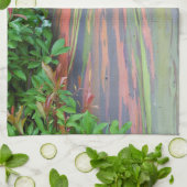 Regenboogachtige eucalyptusboom theedoek (Gevouwen)