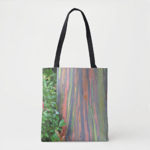 Regenboogachtige eucalyptusboom tote bag