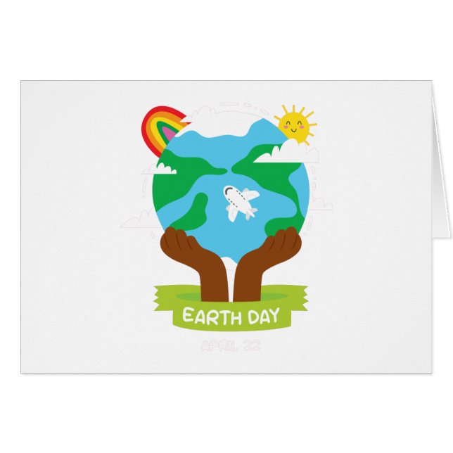 regenboogafrikaanse Dag van de Aarde (Voorkant Horizontaal)