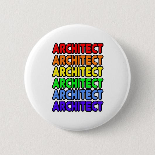 Regenboogarchitect Ronde Button 5,7 Cm (Voorkant)