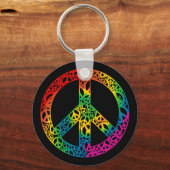 Regenboogartikelen voor vrede sleutelhanger (Voorkant)