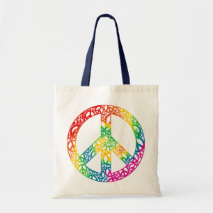 Regenboogartikelen voor vrede tote bag