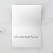  regenboogbaardagaam feestdagen kaart (Binnen)