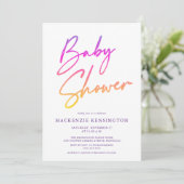 RegenboogBaby | Mirakel-Baby | Script-Baby shower Kaart (Staand voorkant)
