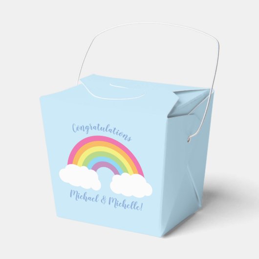 RegenboogBaby shower Bedankdoosjes (Voorkant Zijde)