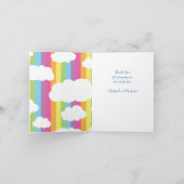 RegenboogBaby shower Bedankkaart (Binnen)